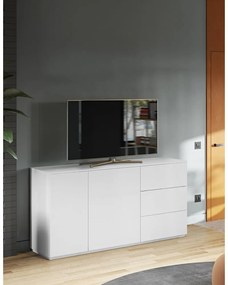 Biała komoda z drzwiczkami i szufladami TemaHome Join, 160 x 84 cm
