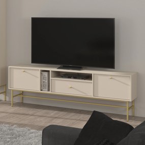 Szafka RTV stojąca TORINO 180 cm do Salonu pod Telewizor 1 Szuflada - Odcienie beżu