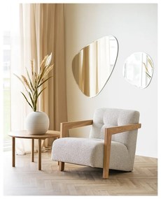 Okrągły stolik z litego drewna dębowego w naturalnym kolorze ø 70 cm Jena – House Nordic
