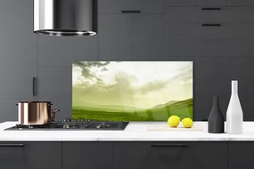 Panel Szklany do Kuchni Bezkresna Zielona Przestrzeń