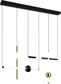 Lampa wisząca LED w czarno-złotym kolorze ze ściemniaczem Melita – Trio