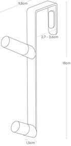 Czarny metalowy wieszak na drzwi 1,5 cm Tower – YAMAZAKI