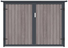 Schowek na rowery z metalu/ocynkowanej stali z efektem drewna 4 m² na 4 rowery - NIKI