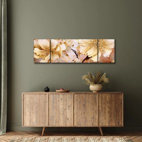 Obraz - Złote kwiaty (170x50 cm)