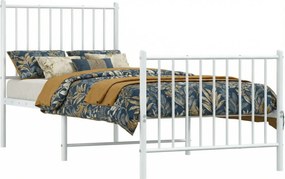 Pojedyncze metalowe łóżko w kolorze białym 90x200 cm N9-M46