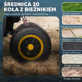 AIYAPLAY Dziecięcy Elektryczny Quad, 3-6 km/h, Reflektory LED, Muzyka, USB, dla Dzieci 3-8 Lat, Żółty
