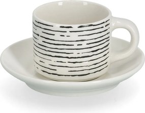 Zestaw filiżanek do espresso w geometryczne wzory, 70 ml