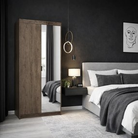 Szafa z lustrem do przedpokoju dąb lefkas E4-C89