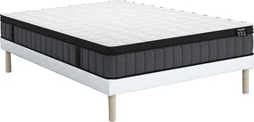 Zestaw 160 x 200 cm stelaż uniwersalny + materac hybrydowy  o grub. 25 cm z 7-strefowymi sprężynami kieszeniowymi i żelową poduszką z pamięcią kształtu  - TOLCA marki YSMÉE