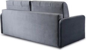 Sofa Rozkładana z Funkcją Spania IBIZA Dwuosobowa Szara Nowoczesna do Salonu