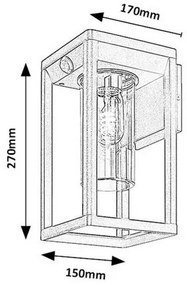 Rabalux 77086 zewnętrzna lampa ścienna z PIR Zernest