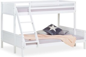Łóżko piętrowe 90x200x139 cm białe