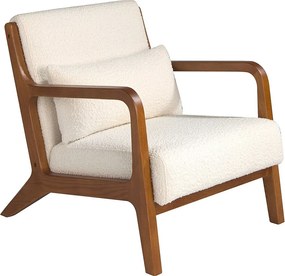 Fotel z białej tkaniny 5100 ANGEL CERDA