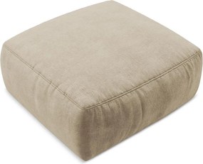 Jasnobrązowy podnóżek z tkaniny szenilowej Kuki – Makamii