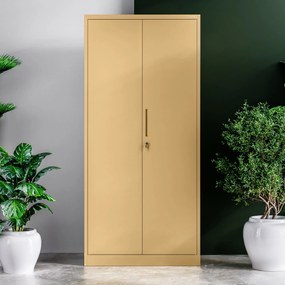Szafa na dokumenty biurowa metalowa beżowa: Fresh Style JAN H, 900 x 1950 x 400 mm