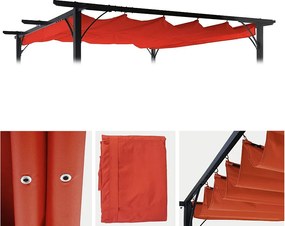 Wymienna pokrywa dachu pergoli MCW-C42,  terakota