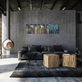 Obraz zaśnieżonego lasu (170x50 cm)