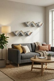 Zestaw Dwóch Białych Półek Wiszących D3-H70