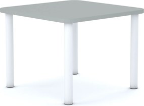 Stół przedszkolny Smart kwadratowy 70x70 cm, rozmiar 0-3, blat szary / nogi białe