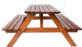 Zestaw ogrodowy drewniany PIKNIK - 180 cm, lakierowany