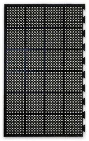 Mata gumowa przemysłowa, antyzmęczeniowa, 90 x 150 cm, czarna