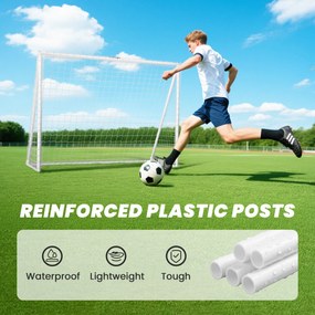 SPORTNOW Bramka 240×90×180 cm – wytrzymała siatka, rama z tworzywa, kotwy