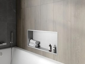 Mexen X-Wall-R półka wnękowa z kołnierzem 75 x 30 cm, inox - 1910753010