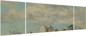 Obraz - Eugène Boudin, Beach Scene, reprodukcje (170x50 cm)