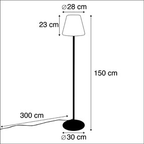 Zewnetrzna Nowoczesna zewnętrzna lampa stojąca czarna IP44 - Virginia Nowoczesny Oswietlenie zewnetrzne