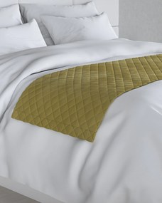 Narzuta hotelowa bieżnik Velvet 60x200cm kolor zielony tkanina połyskliwa, welwetowa
