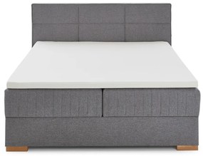 Szare łóżko boxspring ze schowkiem 160x200 cm Tambo – Meise Möbel