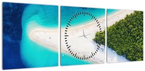 Obraz - Ostrav Hvar, Chorwacja (z zegarem) (90x30 cm)