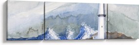 Obraz malowania latarni morskiej (170x50 cm)
