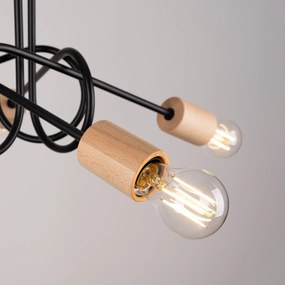 Żyrandol EMBER 5 czarny SOLLUX  LIGHTING