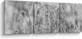 Obraz - Mroźna zima (z zegarem) (90x30 cm)