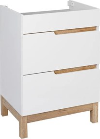 Biały Zestaw Mebli Łazienkowych 60cm Szafka z umywalką Słupek Półsłupek Szafka z Lustrem Spek