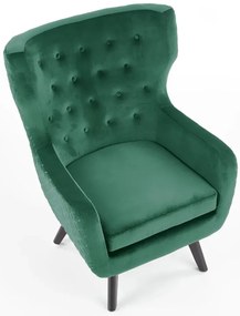 Fotel tapicerowany MARVEL VELVET zielony HALMAR