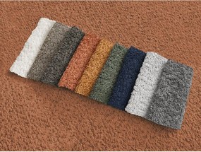 Pomarańczowa sofa z materiału bouclé 286 cm Azra – Bobochic Paris