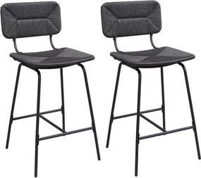 Zestaw metalowych krzeseł barowych i wyspowych z siedziskiem rattanowym 65 cm TIDRA