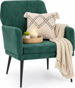 Zielony Fotel Tapicerowany Wypoczynkowy Do Salonu N6-D36