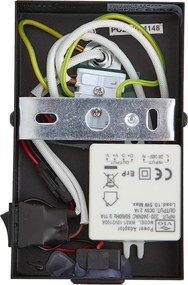 Nowoczesny kinkiet czarny z ciemnobrązowym regulowanym złączem USB-C - Croft