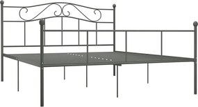 Szare metalowe łóżko w stylu loftowym 180x200 cm C4-H28