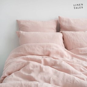 Jasnoróżowa lniana pościel jednoosobowa 140x200 cm – Linen Tales
