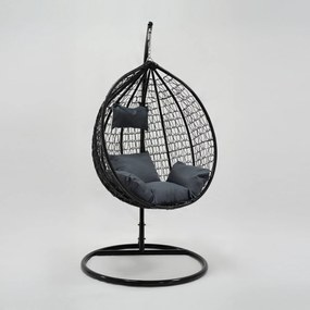 Fotel wiszący kokon Marius czarny PATIO