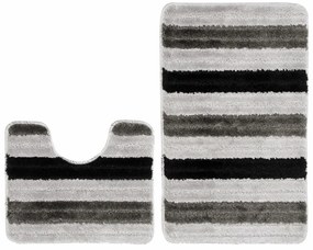Szary komplet dywaników łazienkowych K7-A26