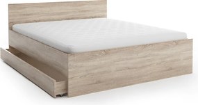 Łóżko ELISA 120 x 200 cm, dąb sonoma Stelaż: Bez stelaża, Materac: Materac Coco Maxi 20 cm