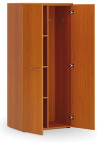 Szafa ubraniowa biurowa PRIMO WOOD, 3 półki, drążek do szafy, 800 x 500 x 1781 mm, czereśnia