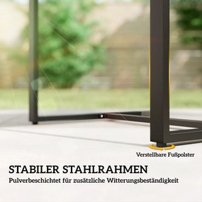 Outsunny Rattan Bistroset, 3-częściowy zestaw mebli ogrodowych z 2 krzesłami ogrodowymi, stolikiem kawowym, zdejmowanymi poduszkami Jasnoszary | Aosom PL