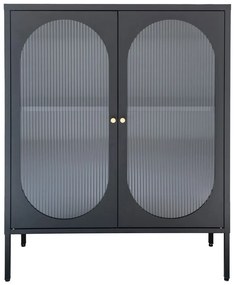Czarna metalowa witryna 90x110 cm Adelaide – House Nordic