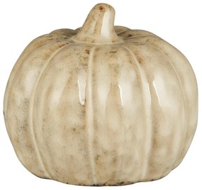 IB Laursen Kamienna dekoracja dynia PUMPKIN STANDING Ø10 cm kremowa